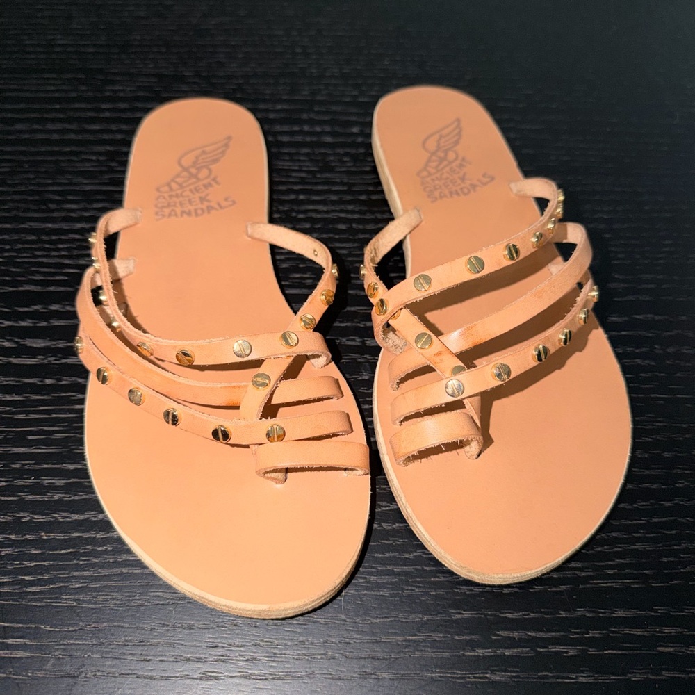 Ancient Greek Sandals. Tan